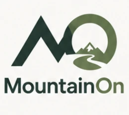 MountainOn 심볼 — 초록 산 봉우리 로고